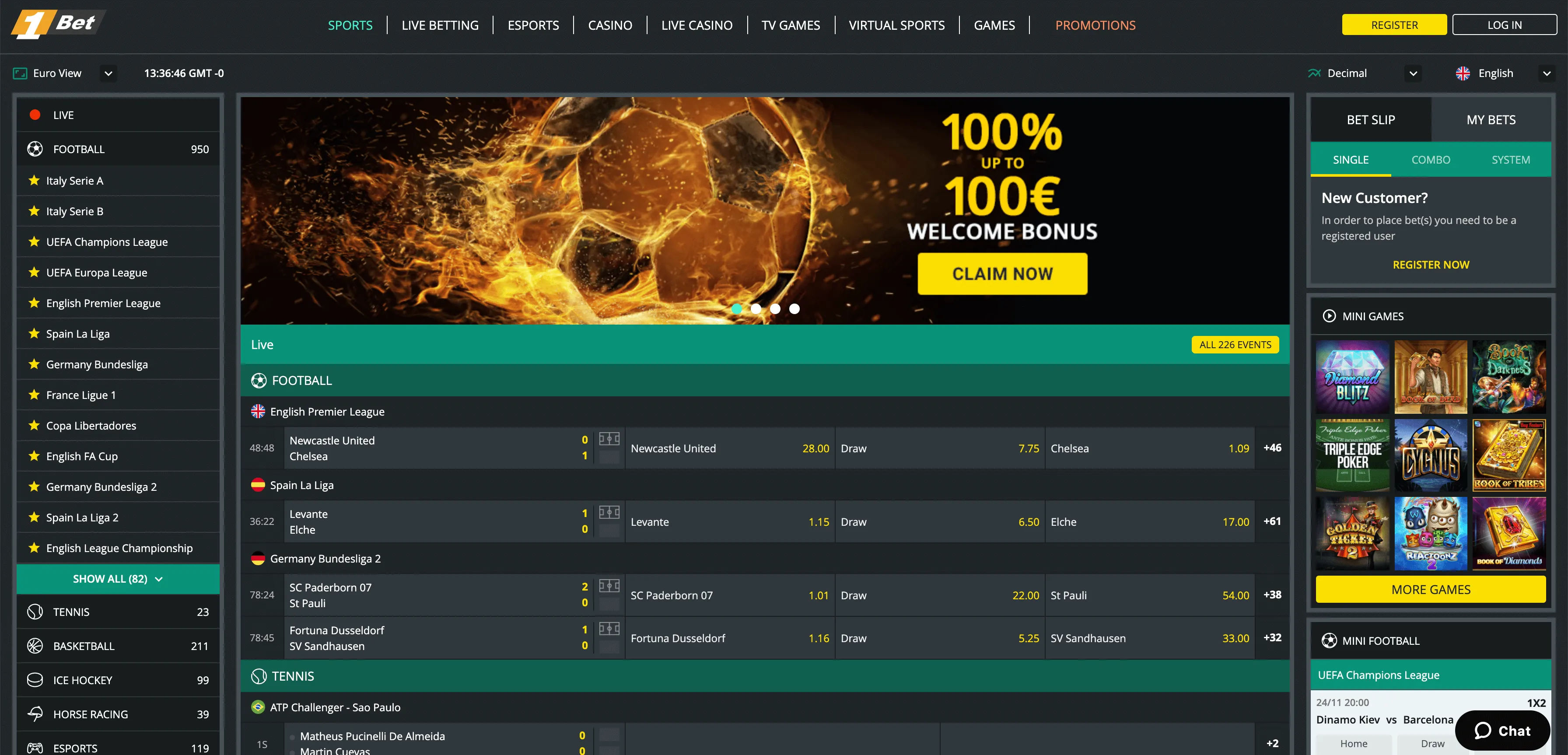 1Bet Home